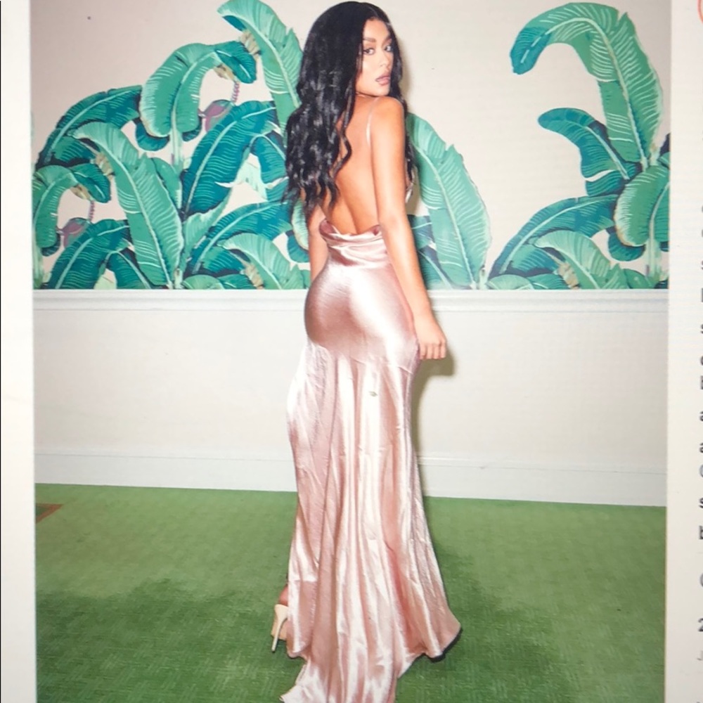 Pink Satin Dress